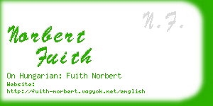 norbert fuith business card